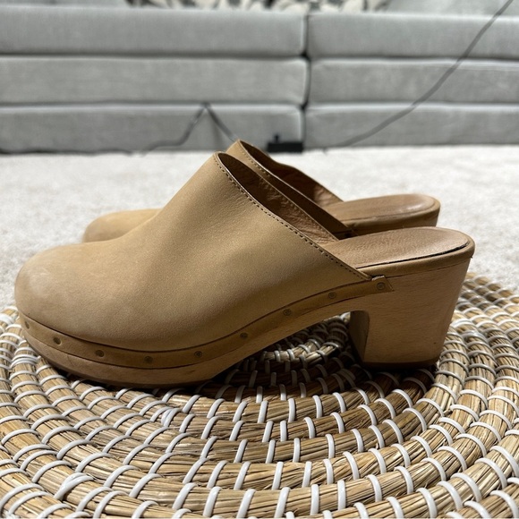 Madewell Women’s The Ayanna Clogs Mules Nubuck Leather Boho in Acorn Size 7 - Picture 5 of 16